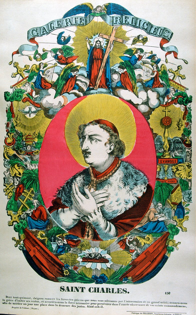 Svatý Karel Boromejský, italský kněz 16. století, 19. století od Unbekannt