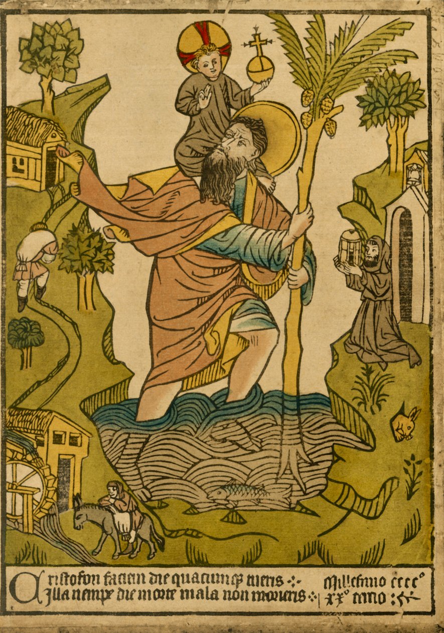 Svatý Kryštof. 1423, 1915. od Unbekannt