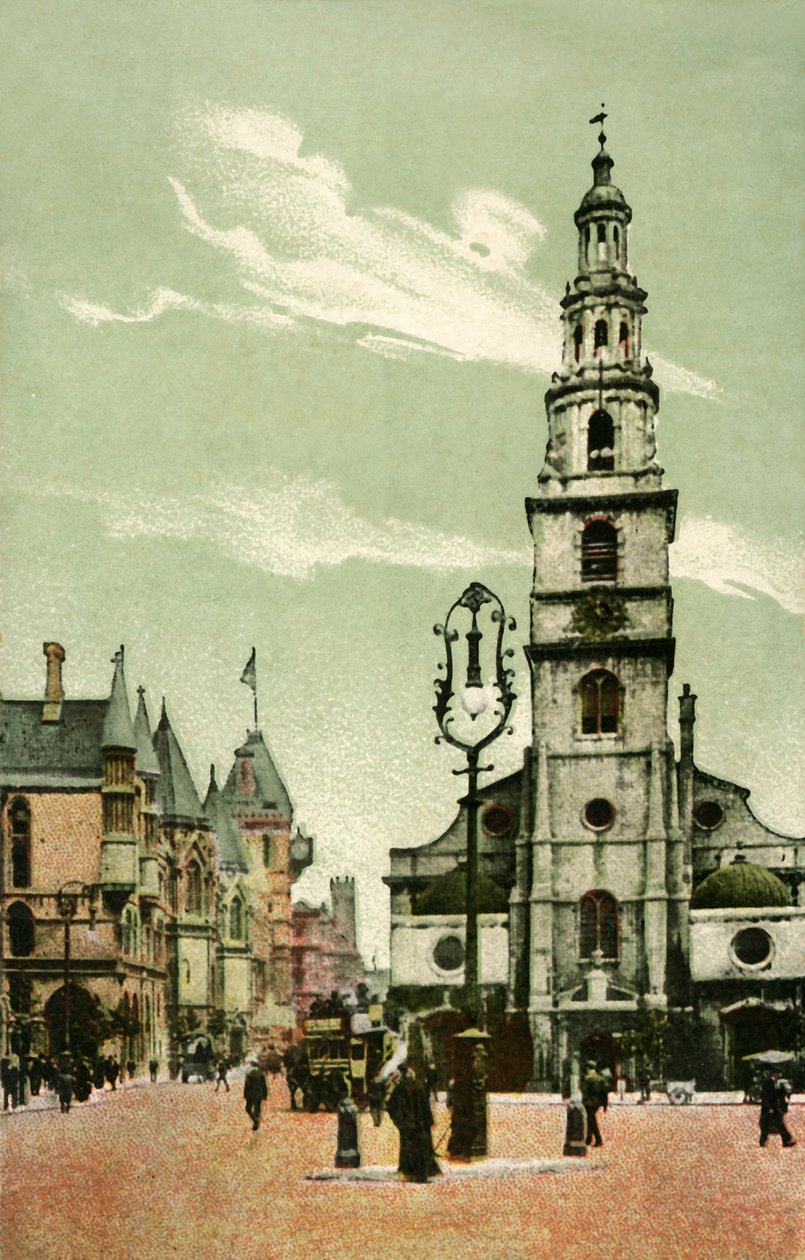 St Clement Danes, Strand, Londýn, c1910. od Unbekannt