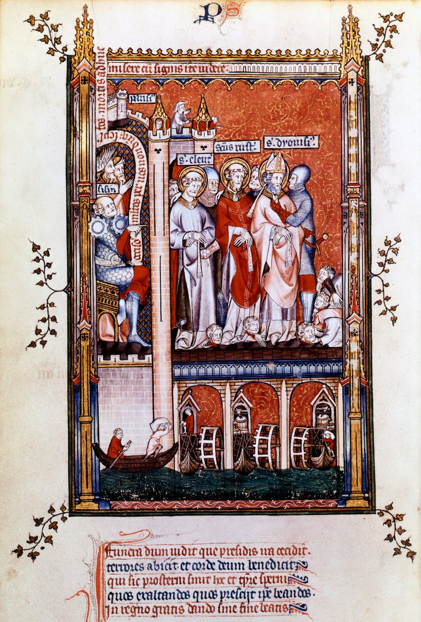 St Denis je zobrazen mučedníky, 1317 od Unbekannt