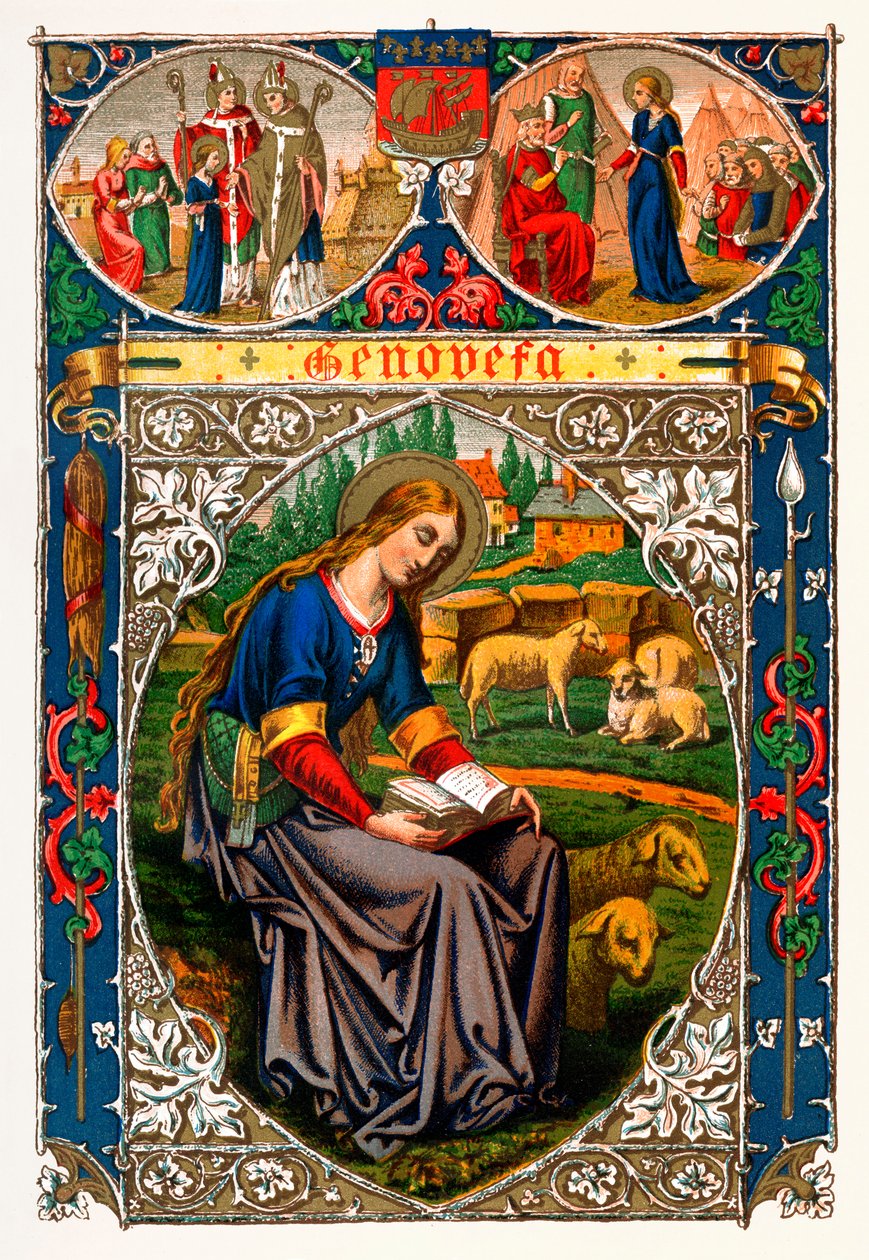 Svatá Genevieve, 1886 od Unbekannt