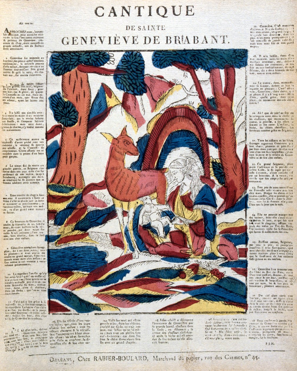 St Genevieve Brabant v lese, 19. století od Unbekannt