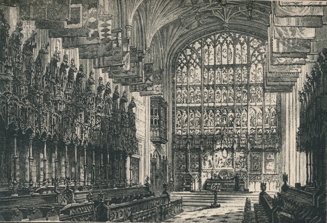 Kaple sv. Jiří: Sbor, pohled na východ, 1895 od Unbekannt