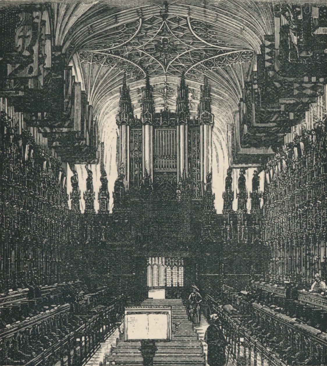 Kaple sv. Jiří: Sbor, pohled na západ, 1895 od Unbekannt
