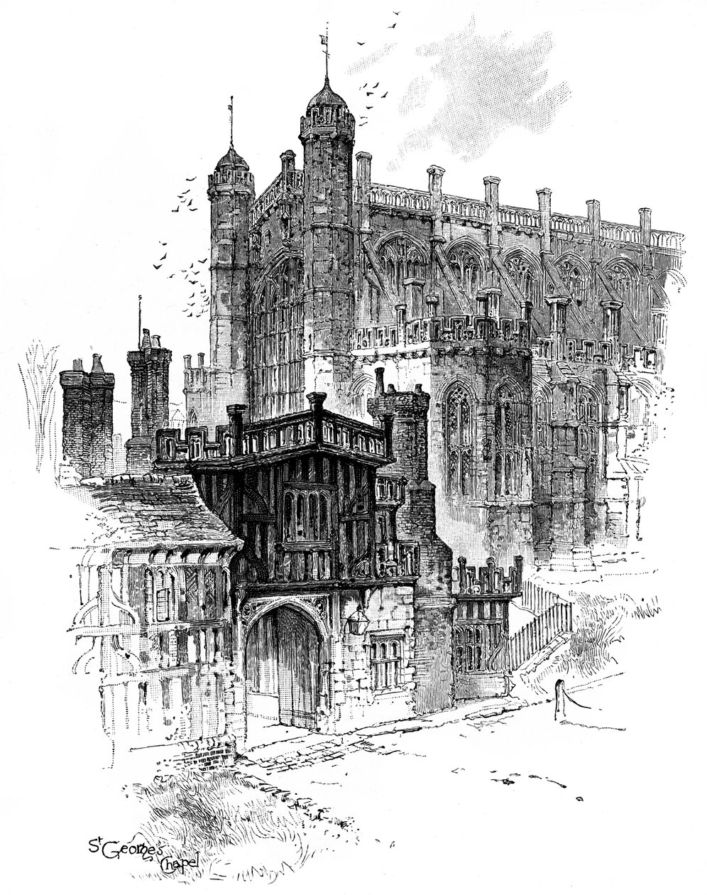 Kaple svatého Jiří, Windsor, Berkshire, c1888 od Unbekannt