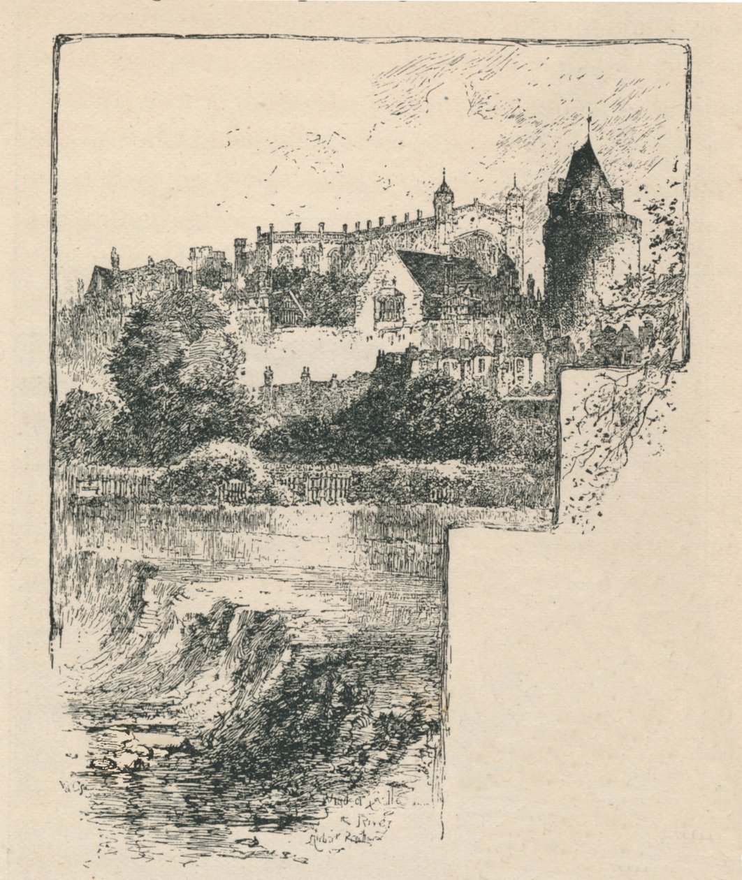Kaple sv. Jiří od řeky, 1895 od Unbekannt