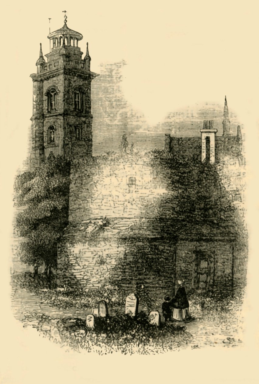 St. Giles, Cripplegate, Showing the Old Wall, c1872. od Unbekannt
