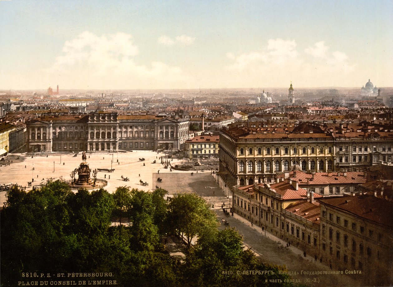 St Isaacs Square, Petrohrad, Rusko, c1890-c1905 od Unbekannt