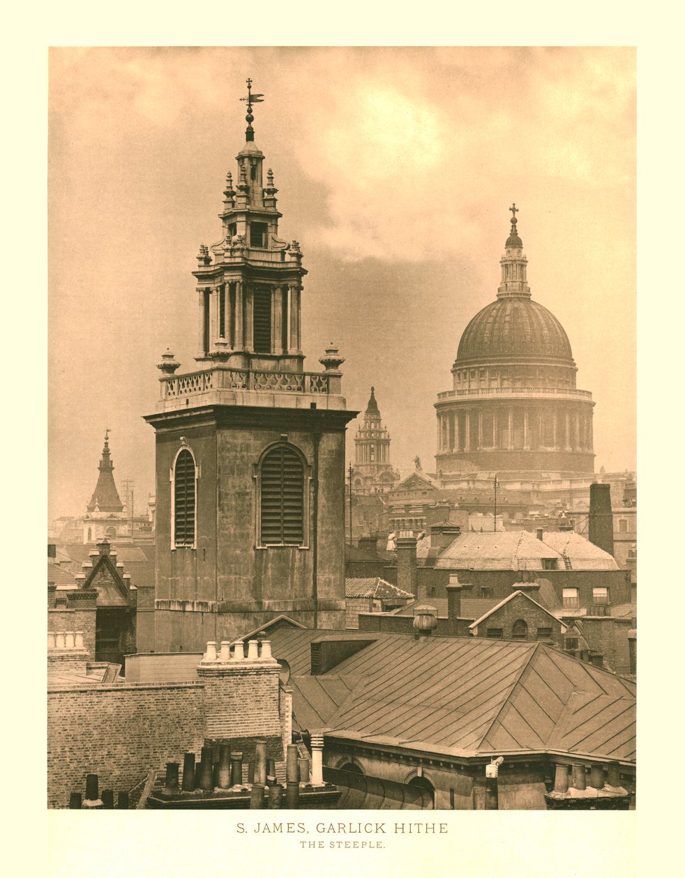 St James, Garlick Hithe, The Steeple, polovina konce 19. století. od Unbekannt