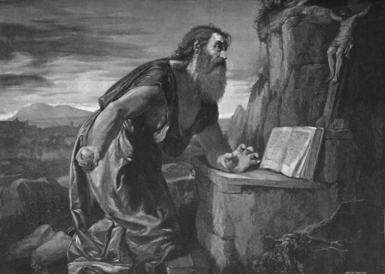 Svatý Jeroným v divočině, c1525-1530, 1896 od Unbekannt