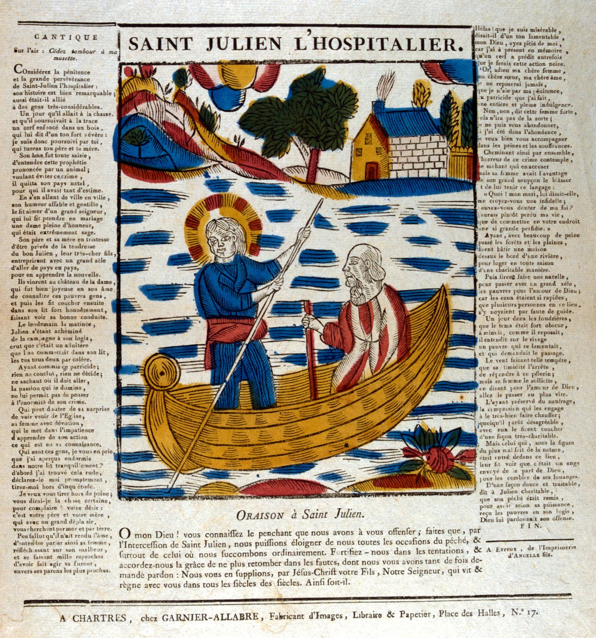 Svatý Julián, patron cestovatelů, 19. století od Unbekannt