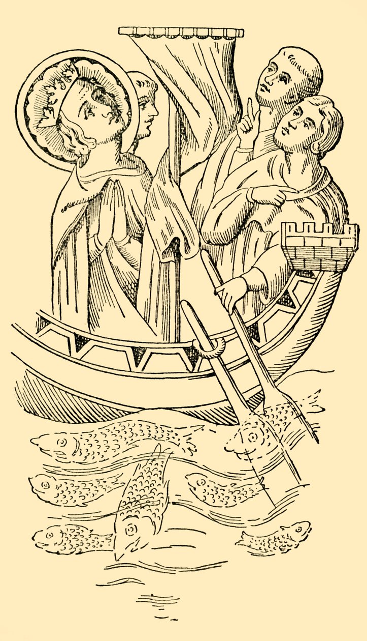 St. Louis, král Francie, překročí moře do Svaté země, 13. století, c1930. od Unbekannt