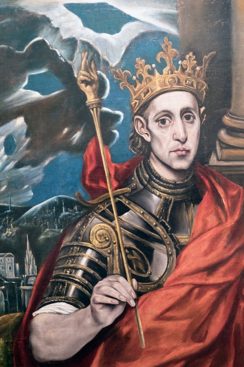 St Louis, král Francie, následovníkem El Greca, vystavený v muzeu El Greco, Toledo, provincie Toledo, Castilla-La Mancha Španělsko od Unbekannt