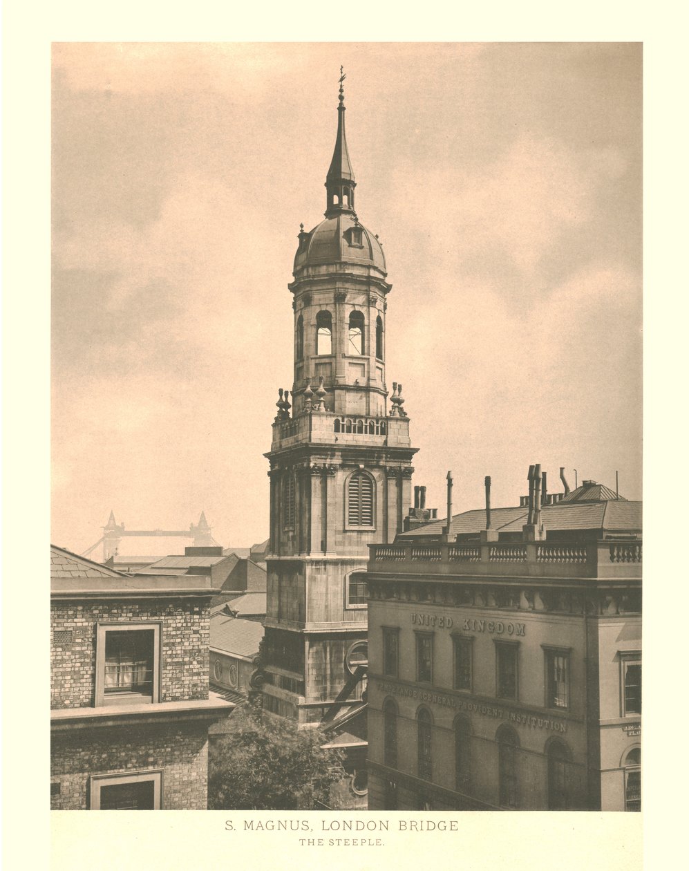 St Magnus, London Bridge, The Steeple, polovina konce 19. století. od Unbekannt