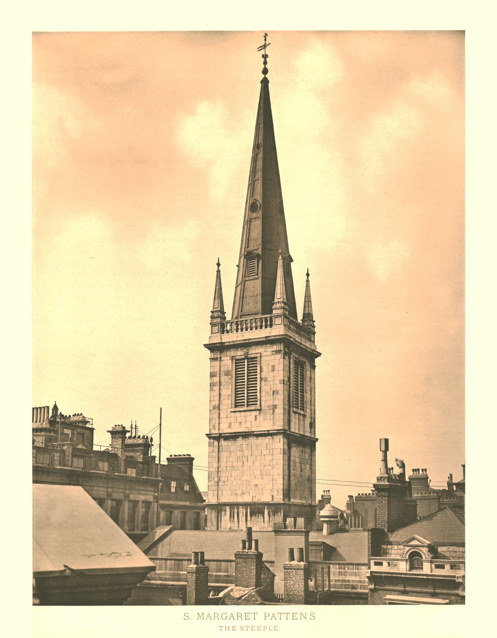 St Margaret Pattens, The Steeple, polovina konce 19. století. od Unbekannt