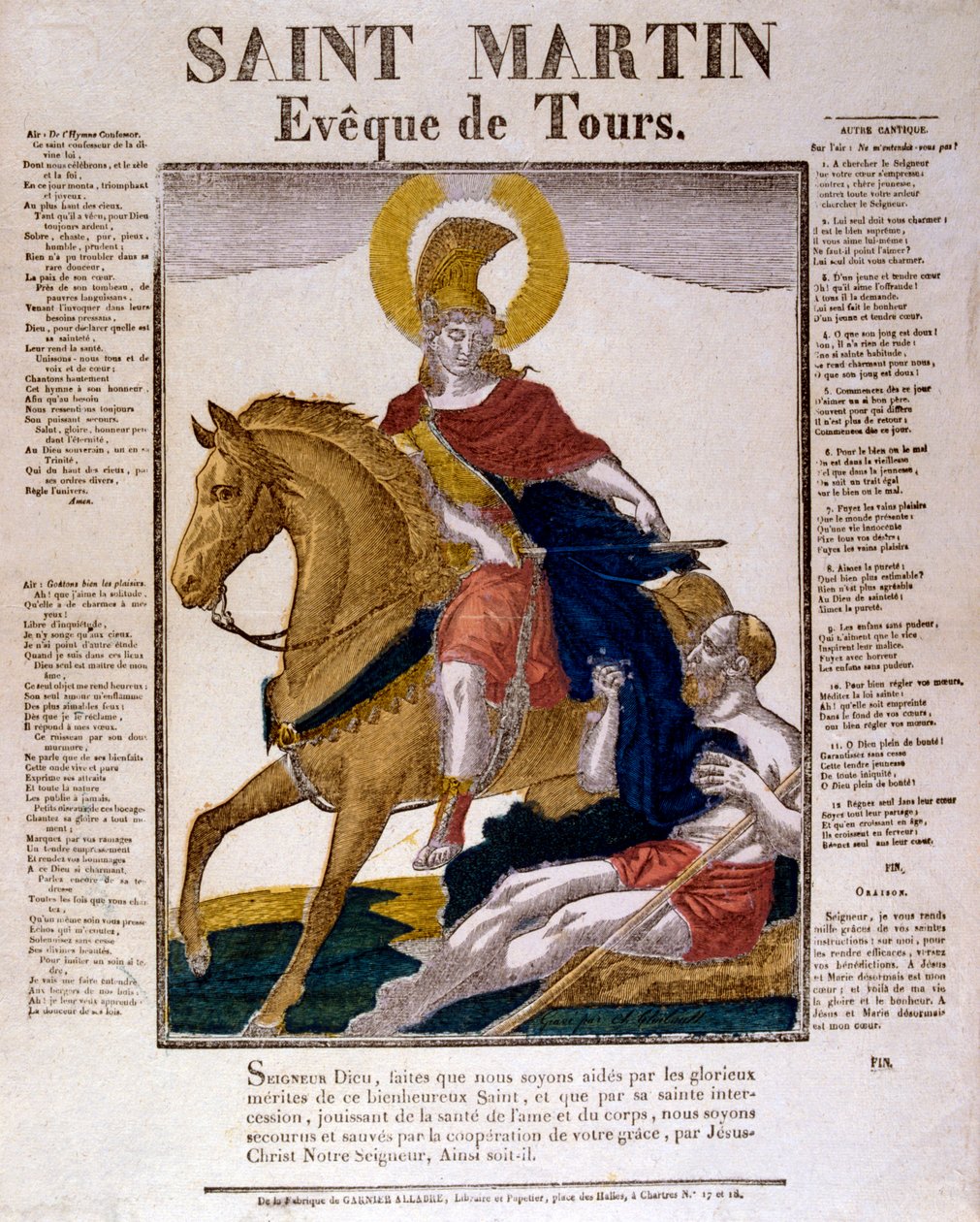 Svatý Martin z Tours, 4. století 19. století od Unbekannt