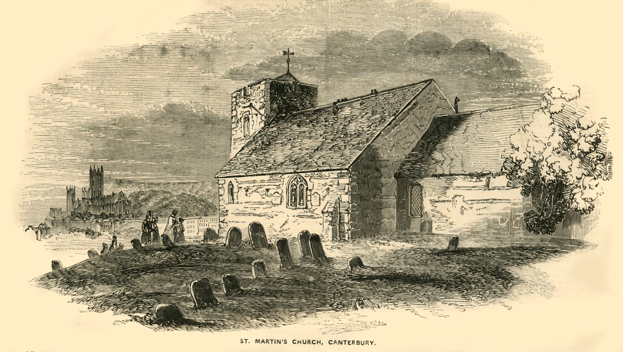 Kostel St Martins, Canterbury, Kent, c1850. od Unbekannt