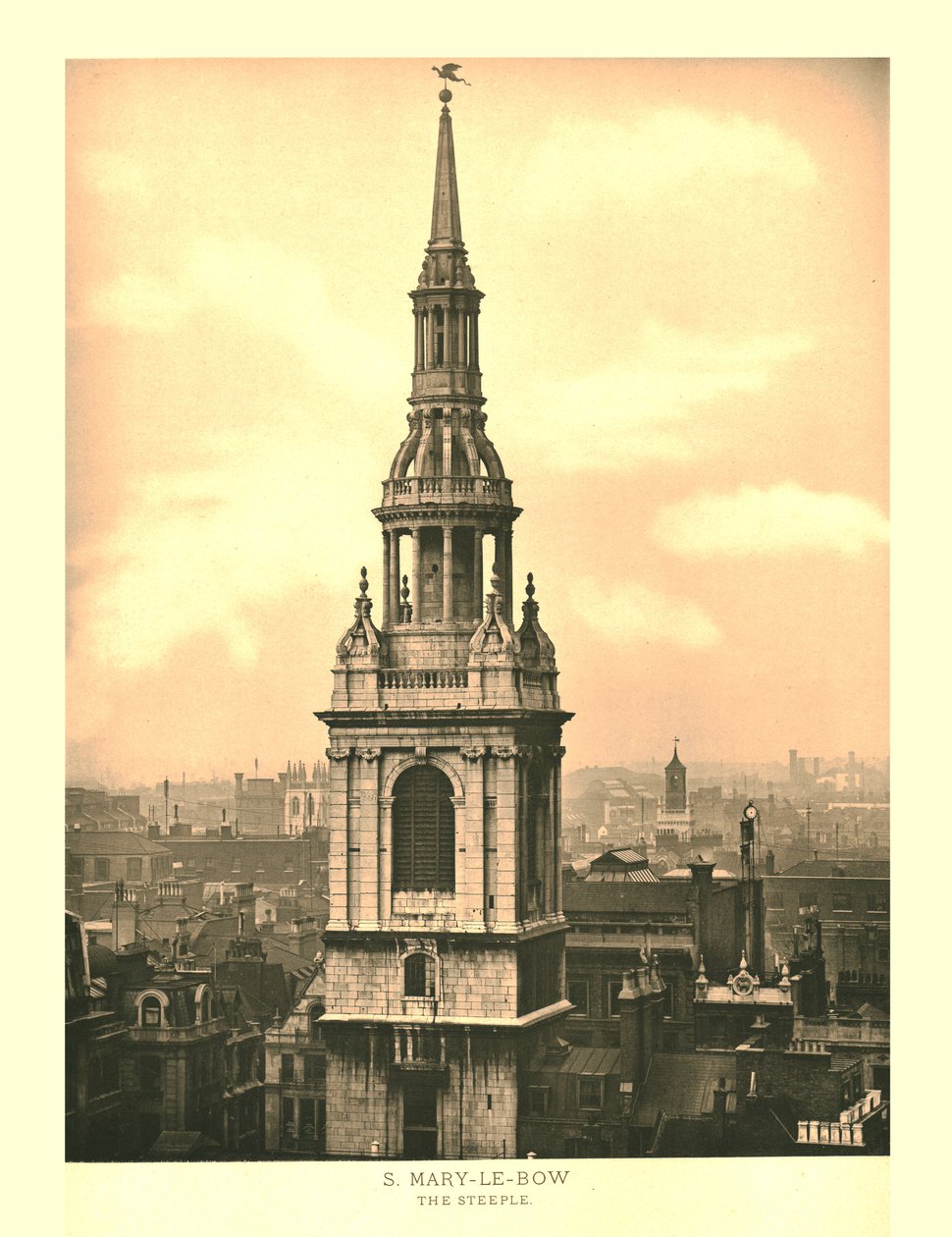 St Mary-Le-Bow, Věž, polovina konce 19. století. od Unbekannt