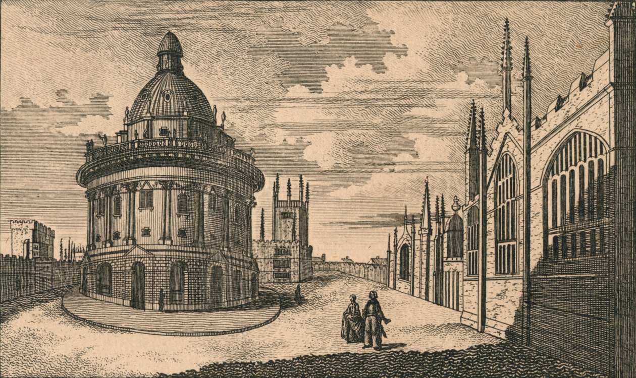 Kostel St. Marys a knihovna Radcliffe v Oxfordu, 18. století. od Unbekannt