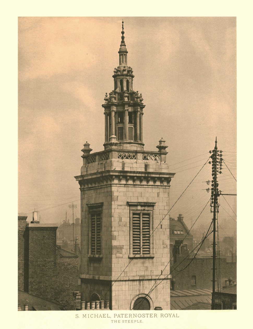 St Michael, Paternoster Royal, The Steeple, polovina konce 19. století. od Unbekannt