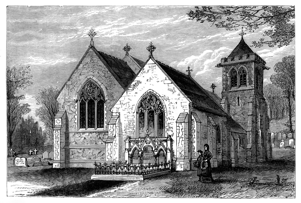 Kostel St Michaels a hrob Benjamina Disraeliho 1804-1881, konec 19. století od Unbekannt