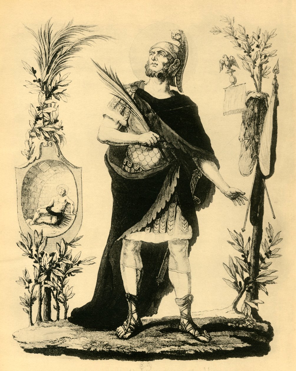 St. Napoleon Officier Romain, mučedník, počátek 19. století, 1921. od Unbekannt