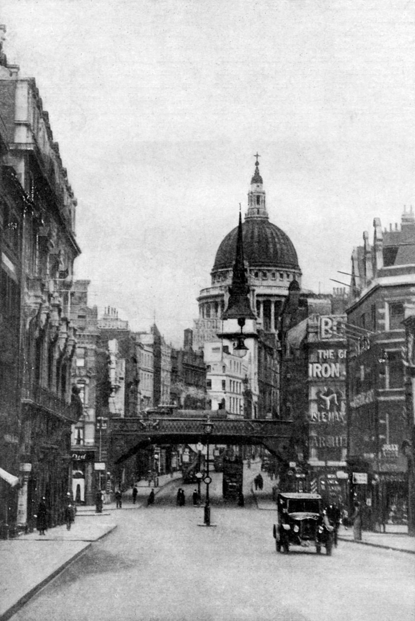 Katedrála svatého Pavla z Fleet Street v neděli, Londýn, c1930 od Unbekannt