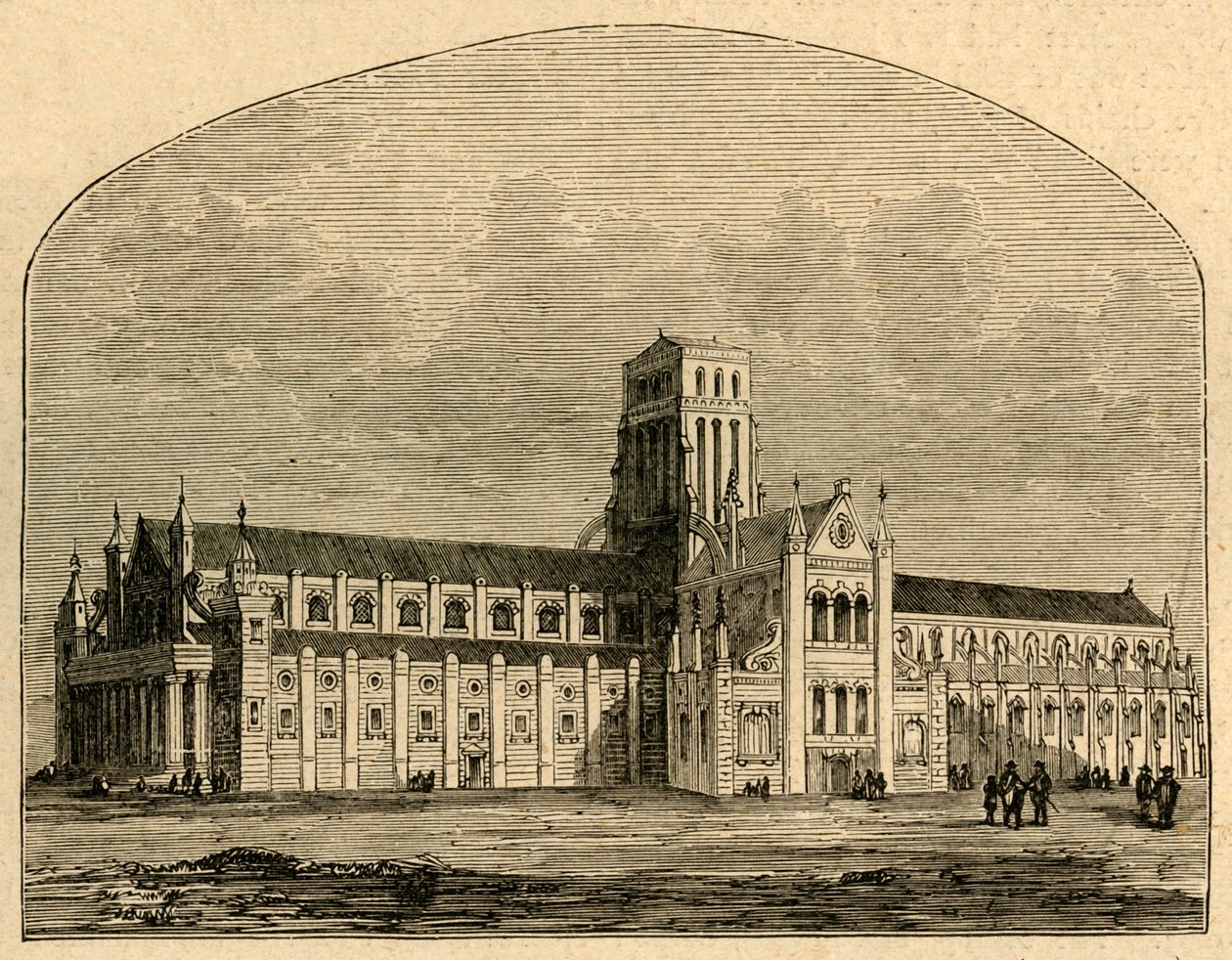 St. Pauls po pádu věže, z pohledu od Hollara, 1897. od Unbekannt