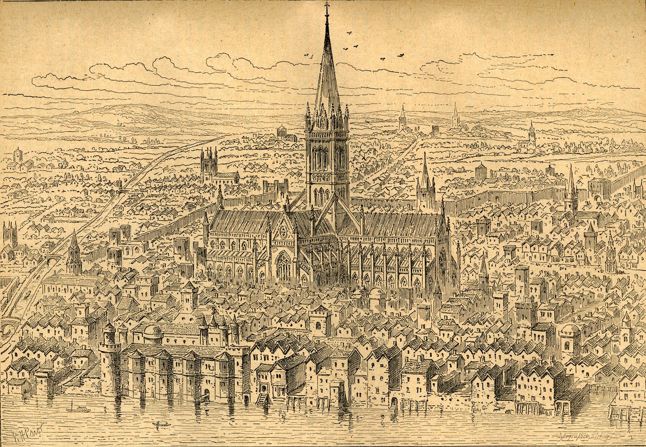 Pavla a okolí v roce 1540, 1897. od Unbekannt