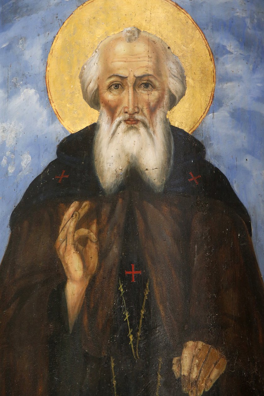 Svatý. Savosův kostel. Požehnání svatého Sávy (Saint Sava de Serbie od Unbekannt