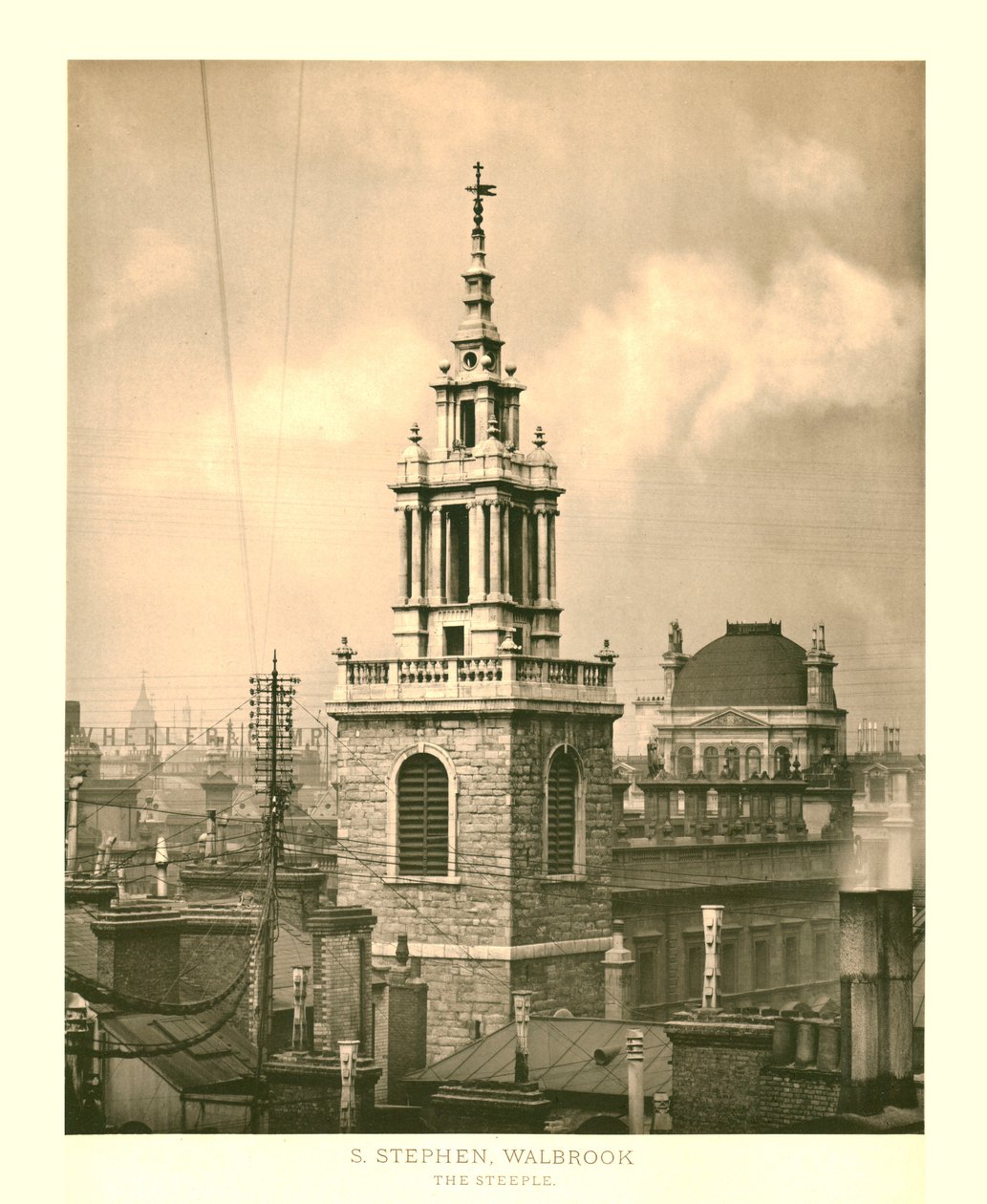 St Stephen Walbrook, The Steeple, polovina konce 19. století. od Unbekannt