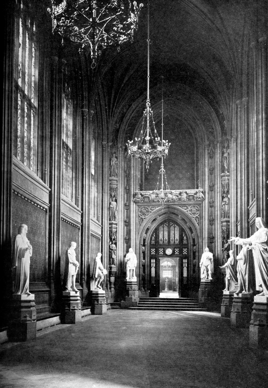 St Stephens Hall, Westminsterský palác, Londýn, c1905 od Unbekannt