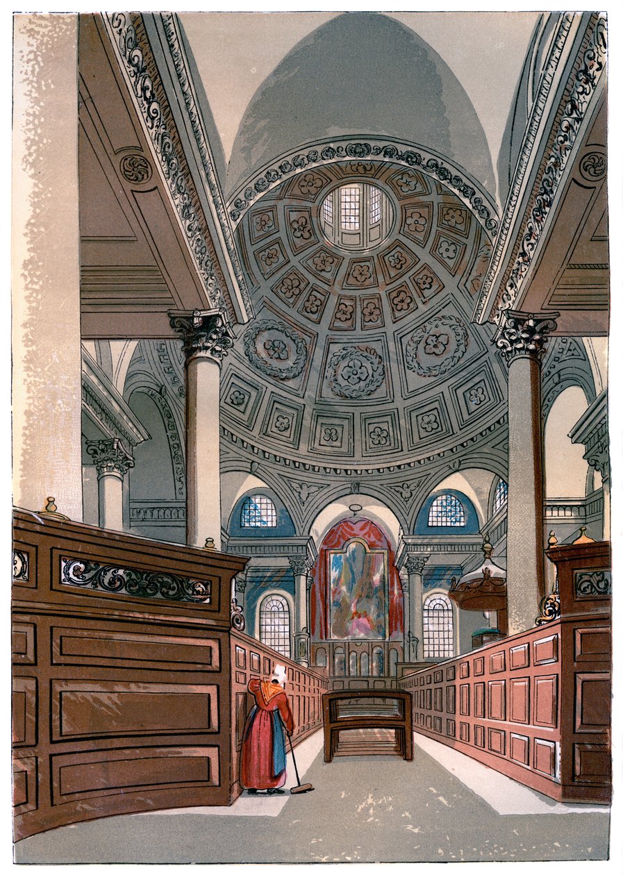 St Stephens, Walbrook, c1850 od Unbekannt