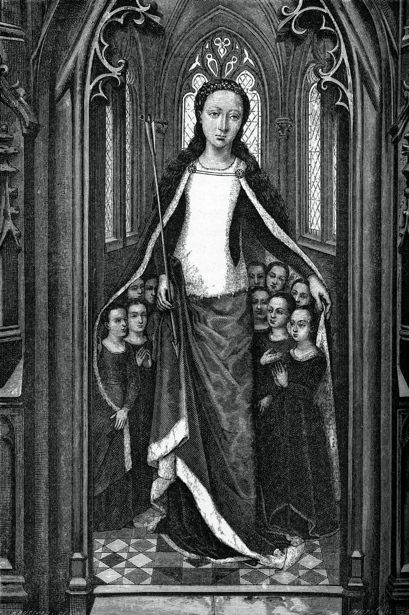Svatá Uršula a svaté Panny, z relikviáře svaté Uršuly, 1489, 1870 od Unbekannt