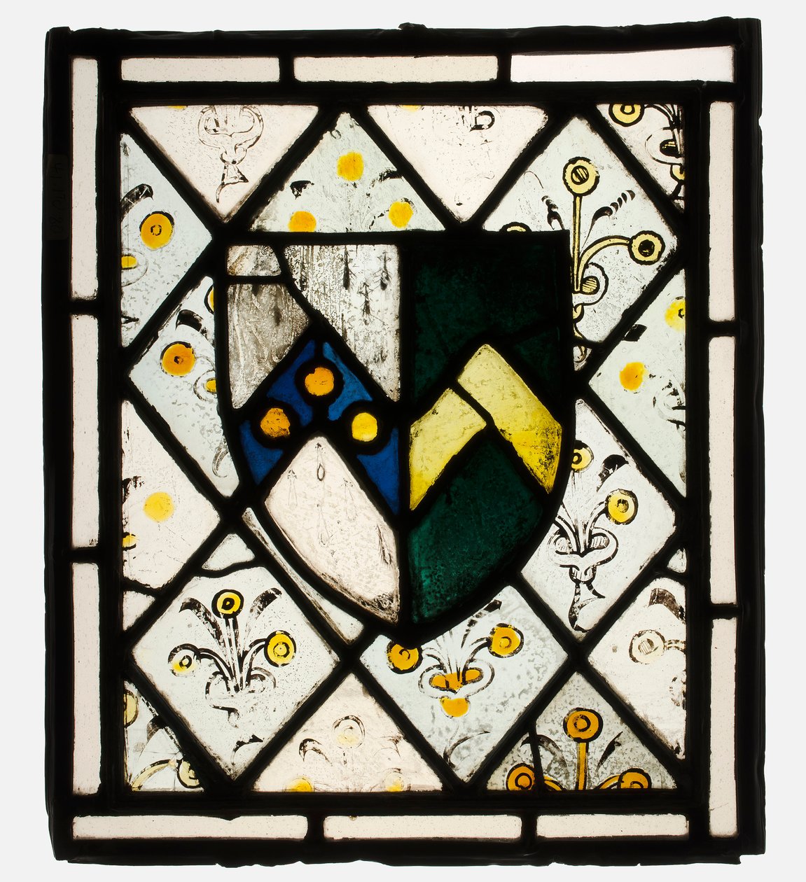 Panel z barevného skla s Heraldickým štítem Johnson, Velká Británie, ca. 1500. od Unbekannt