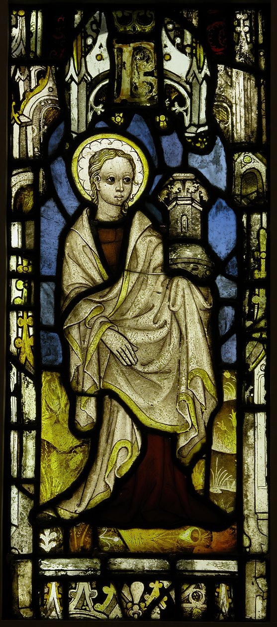 Panel z barevného skla se svatou Barborou, Britská, ca. 1450. od Unbekannt