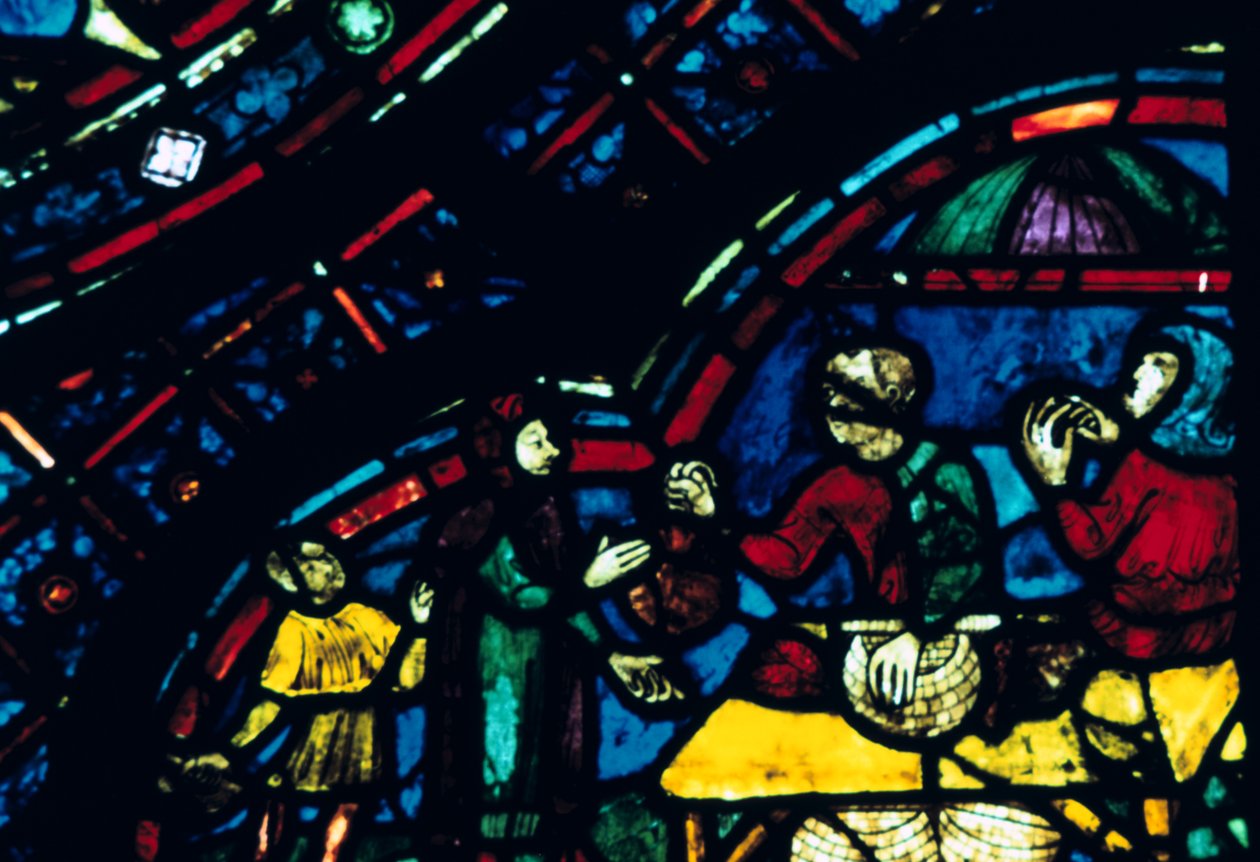 Vitráže, katedrála v Chartres, Chartres, Francie od Unbekannt
