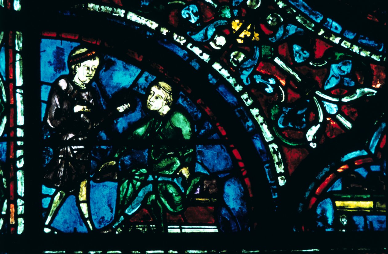 Vitráže, katedrála v Chartres, Chartres, Francie od Unbekannt