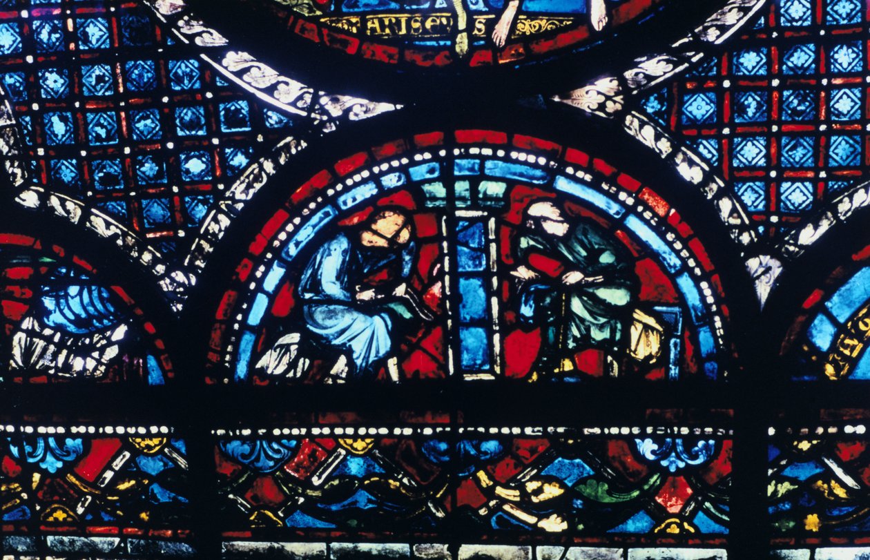 Vitráže, katedrála v Chartres, Francie, 1194-1260 od Unbekannt