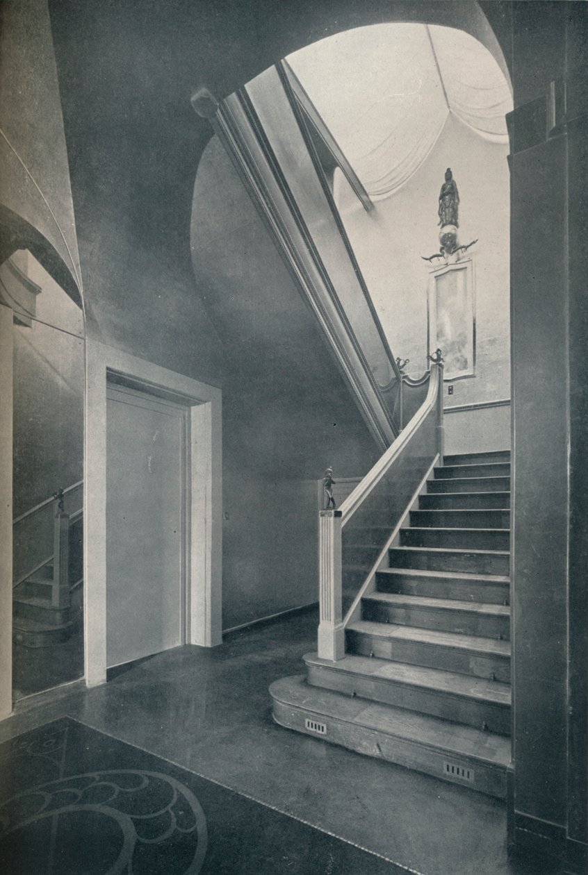 Schodiště a hala Finella od architekta Raymonda McGratha 1903-1977, 1930 od Unbekannt