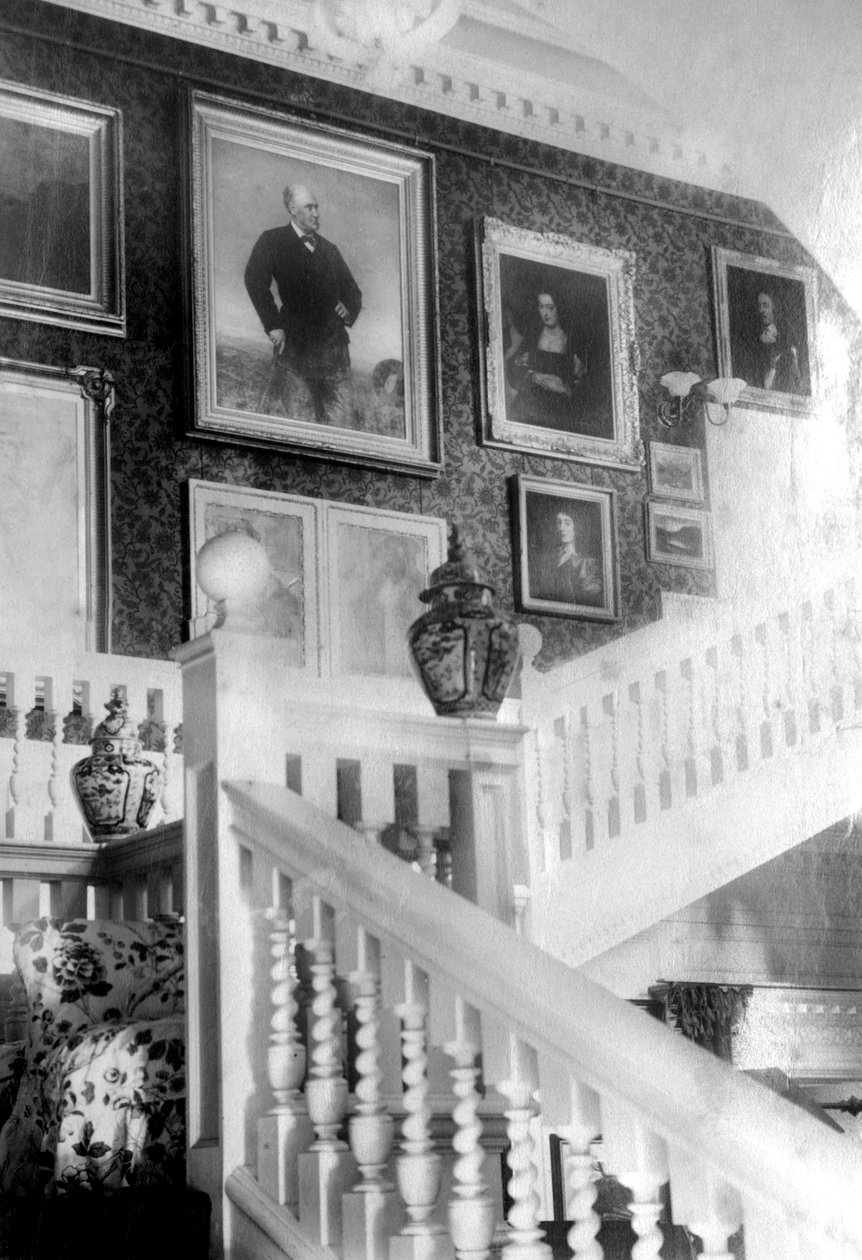 Schodiště zdobené malbami, c1882 od Unbekannt