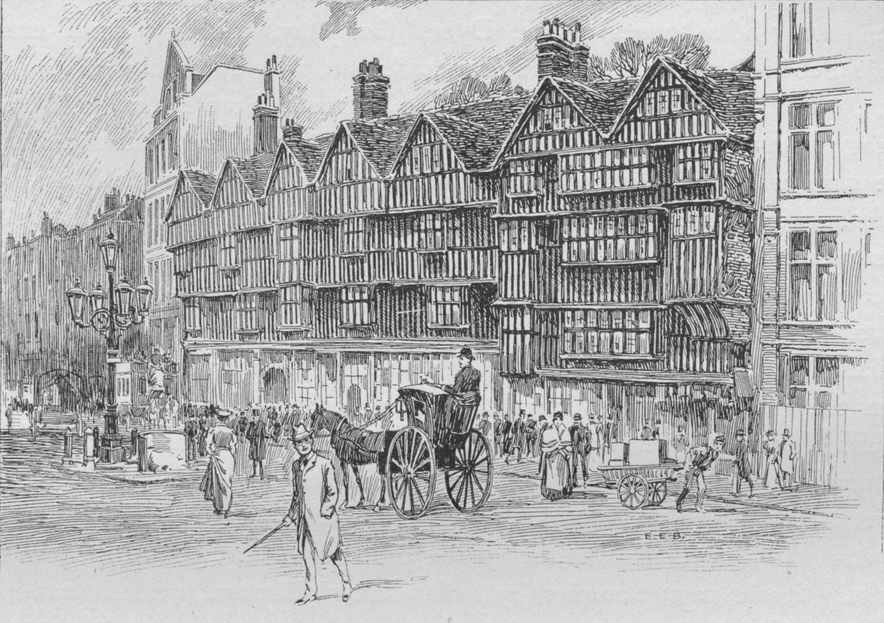 Staple Inn, Holborn Bars, Londýn, c1910 1911 od Unbekannt