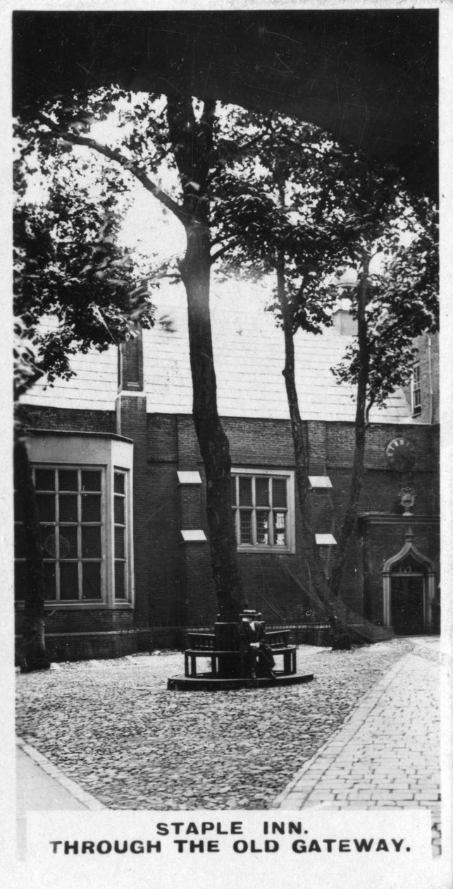 Staple Inn, Through the Old Gateway, Londýn, c1920 od Unbekannt