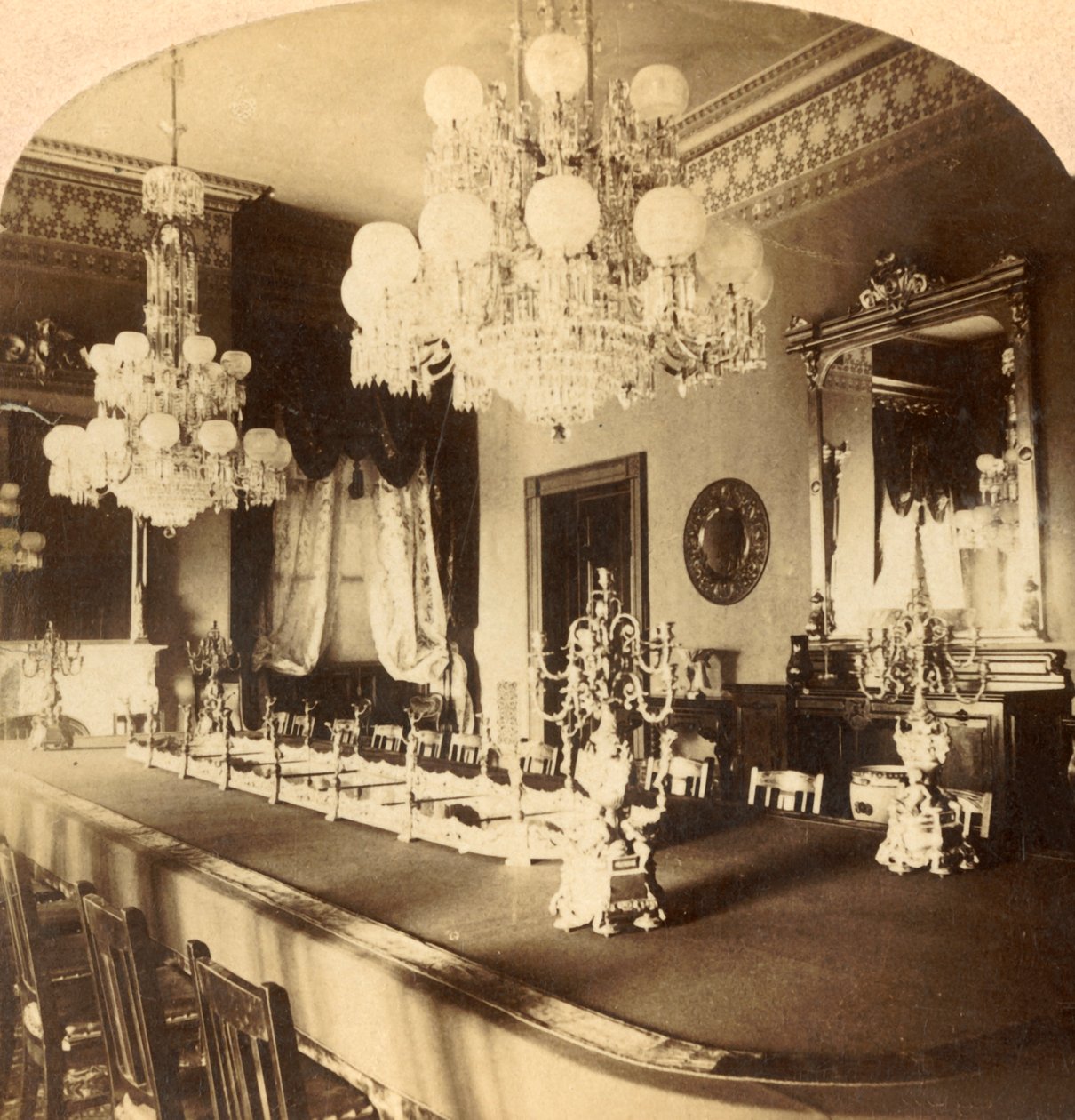 State Dining Room, Presidents Mansion, Washington, D.C., U.S.A., c1900. od Unbekannt
