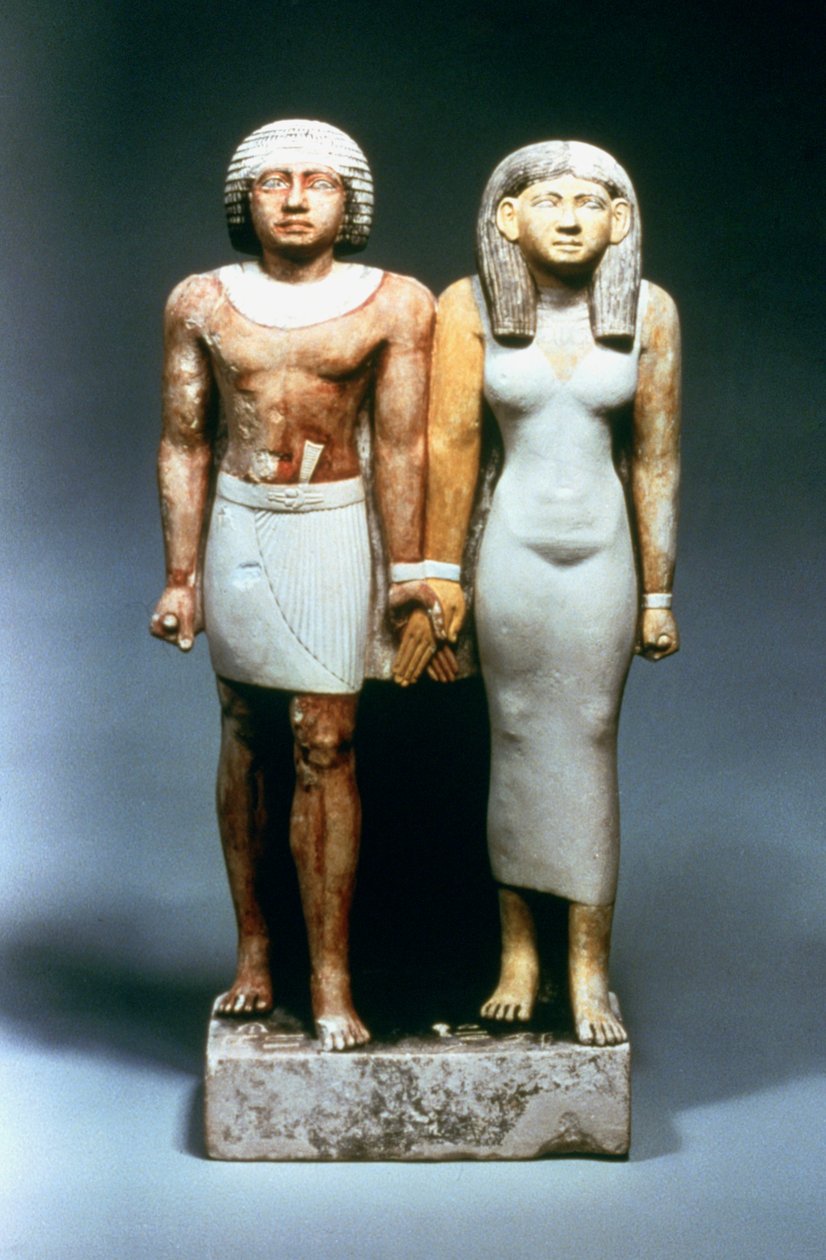 Socha egyptského páru, 5. dynastie od Unbekannt