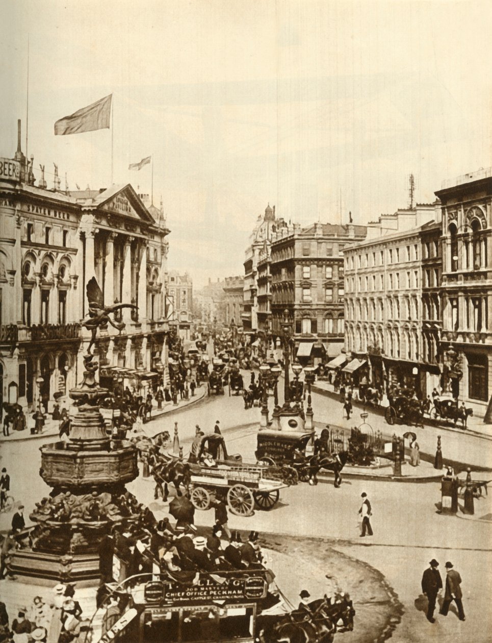 Socha Erose na Piccadilly Circus, Londýn, c1910, 1935. od Unbekannt