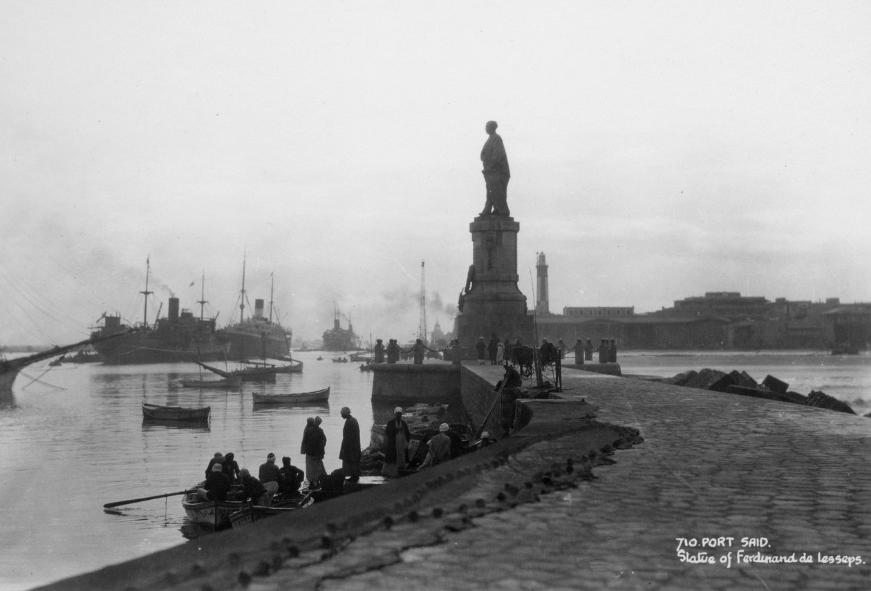 Socha Ferdinanda de Lesseps, Port Said, Egypt, 20. až 30. léta 20. století od Unbekannt