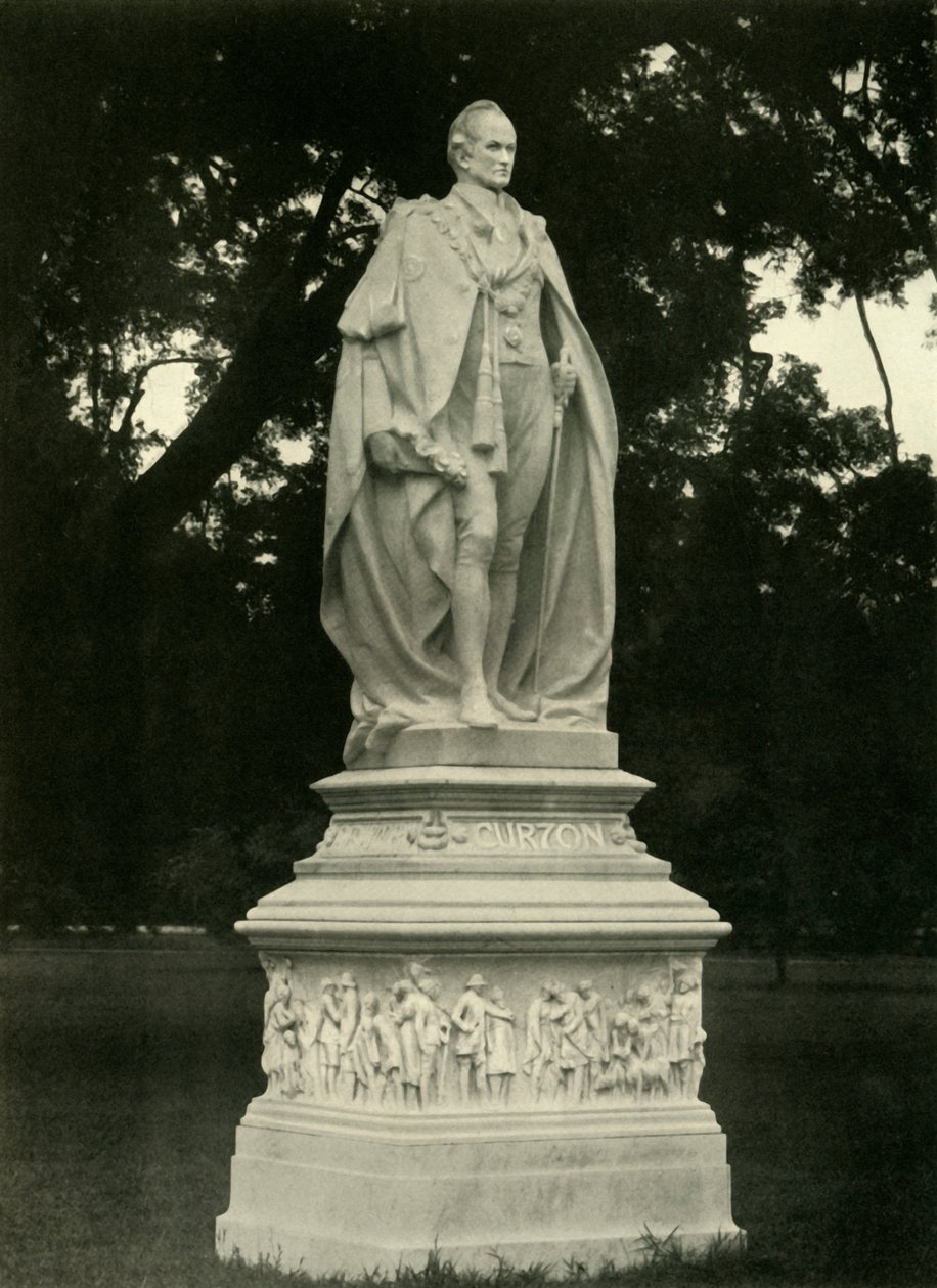 Socha Lorda Curzona v Grounds of Victoria Memorial Hall, 1925. od Unbekannt