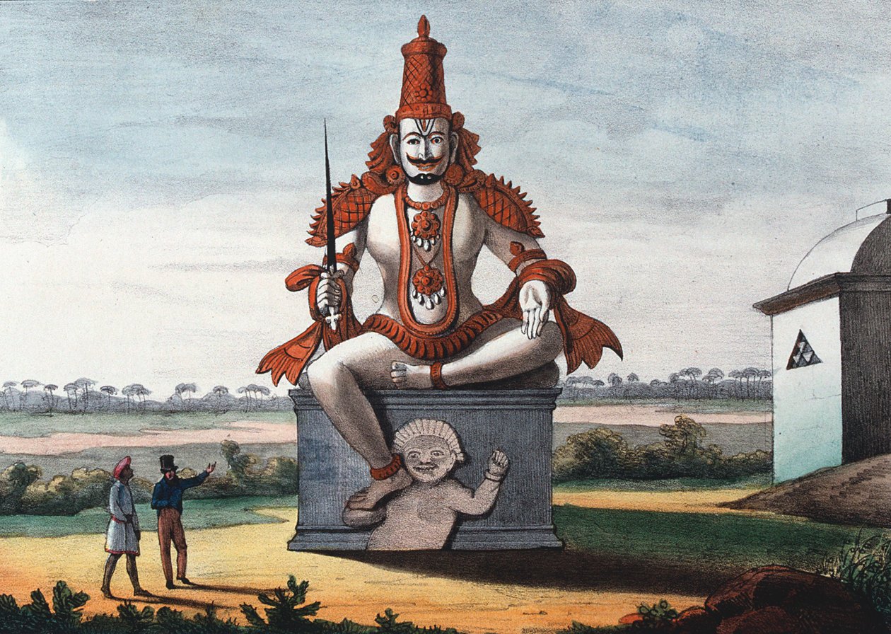 Socha hinduistického zlého džina, 1828 od Unbekannt