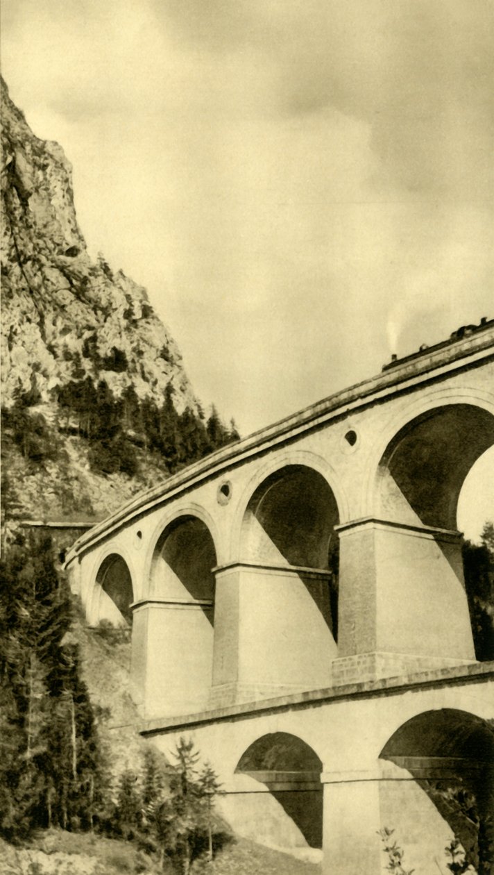 Parní lokomotiva na železnici Semmering, Dolní Rakousko, c1935. od Unbekannt